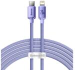 Baseus Crystal Shine Adatkábel Type-C-Lightning, 20W, PD Gyorstöltő, 200 cm, Cipőfűző Lila