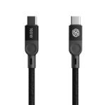 Nillkin Magcharge Adatkábel Type-C-Type-C, 100W, PD Gyorstöltő 3.0, 100 cm, Mágneses, Cipőfűző Fekete