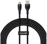 Baseus FLASH 2 Adatkábel USB-Type-C, 100W, PD Gyorstöltő, 200 cm, Törésgátló, Cipőfűző Fekete