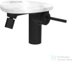 Laufen ADA bidé csaptelep lyukas polccal, click-clack leeresztővel, PVD matt fekete/fehér márvány HF506710515000 (HF506710515000)