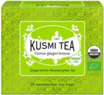 Kusmi Tea Ceai verde de ghimbir lamaie, 20 pliculete de ceai de muselina, Kusmi Tea (KUSMI21645A1120)