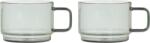 AdHoc Cești de cafea Impact, 300 ml, transparente gri, set 2 buc (AH-TK81)