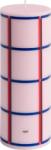 HAY Lumânare Column M, roz-bordo-bleumarin (AB401-A602-AU41)