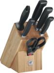 ZWILLING Bloc cu 4 cuțite, forfecuță și dispozitiv de ascuțire Four Star bambus (35068-002-0)