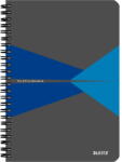 Leitz Caiet de birou LEITZ Office, carton laminat, coperta flexibila, A5, 90 coli, cu spira, dict, albastr (L-44590035) - pcone