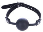 BDSMaster Simply Gag Ball Sling 40mm - stílusos gagszalag fekete színben - szexvital