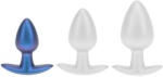Ouch! Metál anál duga S - prémium kék 5 x 2.7 cm