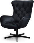Vox bútor ARON forgófotel, fekete velúr