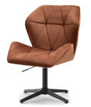 Vox bútor VELO 2 forgófotel, vörösréz velúr-fekete