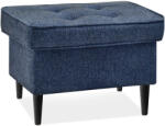 VOX bútor MALMO puff, blue denim-fekete