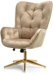 Vox bútor MERIDA forgófotel, beige-arany