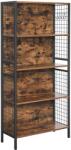 VASAGLE Könyvespolc, 4 szintes irodai tárolópolc, 74 x 155 x 30 cm (LBC023B01) - bontour