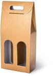  Cutie de carton pentru 2 sticle, auriu (P2344)