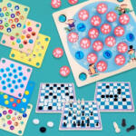  Joc de memorie din lemn MULTIFUNCTIONAL MEMORY CHESS 4 in 1 (100103)