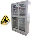  DULAP METALIC CU USI CULISANTE PLEXIGLAS 4 RAFTURI, 1200x450x1900 mm (LxlxH), 40 kg/polita, ECO+ (61003834) Dulap arhivare