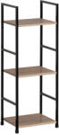 PAKOWORLD Biblioteca-raft Bitok stejar-otel, negru, 29x24x80 cm (085-000019) Biblioteca