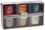 Excellent Houseware Set 6 cani Siaki, espresso, 120 ml, ceramica