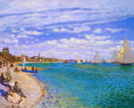 Figured Art Set pictura pe numere, cu sasiu, Regata la Sainte-Adresse - Monet, 40x50 cm (FA10112-Y)