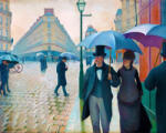 Figured Art Set pictura pe numere, cu sasiu, Strada din Paris in timp de ploaie - Gustave Caillebotte, 40x50 cm (FA10107-Y)