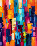Figured Art Set pictura pe numere, cu sasiu, Energie abstracta, 40x50 cm (FA10550-Y)