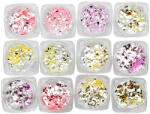 Global Fashion Set 12 decoratiuni paiete pentru unghii, diverse culori si marimi