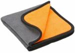LAMPA Laveta microfibra cu fata dubla Premium Quality - 40x40 cm - Gri/Portocaliu