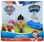 PAW Patrol Set figurina si 2 animalute, Paw Patrol, Marshall si Daring Danny X, 20148171 Figurina