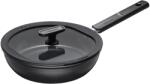 Fiskars Hard Face Nyeles Serpenyő fedővel, 24 cm, 2, 2 l 1075528 (1075528)