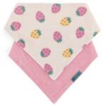 Petite&Mars Bandana Luke 3m+ bavețică Beige Strawberies&Dusty Rose 2 buc Bavata