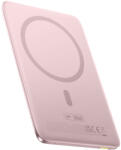 Baseus PicoGo AM41 5000mAh 20W Ultra-vékony Power Bank MagSafe kompatibilis Baseus Simple USB-C 60W 30cm kábellel - Rózsaszín