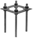 Kobi Bază de montaj pentru stâlp de iluminat exterior BASE, 20x20 cm, negru (KB0617)