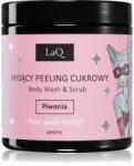 LaQ Kitten Peony tisztító peeling testre 220 g