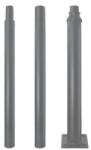 Kobi Tijă metalică pentru stâlp de iluminat exterior BASE, 3 m, gri (KB0614)