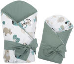 New Baby Kétoldalas gyerek pólya New Baby Safari II 80x80 cm mint