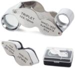 Verk Ékszerész zsebnagyító, 10×/20× nagyítás, acél (09111)