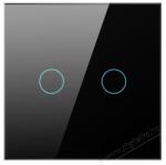 Avatto LZTS02-EU-220V Zigbee Switch, fekete (2-gang, No Neutral)