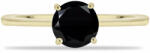  Arannyal Bevont Ezüst Gyűrű Suwari Fekete Onixszal, Y58604/54