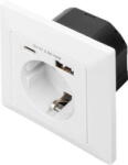 ASSMANN Safety Plug for Flush Mounting with 1 x USB Type-C, 1 x USB A (DA-70615)
