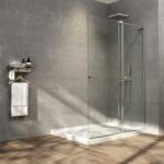 Fluminia Paravan de dus tip Walk-in Fluminia Vario crom-transparent 120 cm sticla securizata 8 mm (R22WI01-L-120)