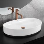 Rea Lavoar pe blat Rea Sabina oval 65.5 cm alb lucios (5906366019531)