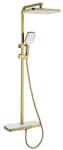 Inter Ceramic Coloana de dus cu baterie termostatata Inter Ceramic Majestic finisaj auriu periat (6703BRUSH GOLD)