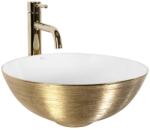 Rea Lavoar pe blat Rea Stella rotund 35.5 cm alb lucios-auriu periat (5906366002571)