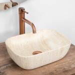 Rea Lavoar pe blat Rea Belinda Mini Travertine dreptunghiular 36 cm bej mat (5906366008078)