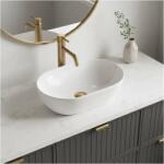 Rea Lavoar pe blat Rea Amelia oval 45 cm alb lucios (5906366019951)