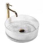 Rea Lavoar pe blat Rea Ingrid sticla securizata rotund 36 cm transparent lucios (5906366019340)