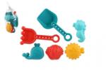 Teddies Set pentru nisip din plastic lopățică, greblă, forme 4 buc (TD00800408)