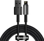Baseus Cablu încărcare Baseus Tungsten Gold, USB la iPhone, 2.4A, 2m (negru)