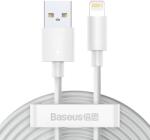 Baseus Cablu de date USB Baseus Simple Wisdom, USB la Lightning, 2.4A (2buc/ set), 1.5m (alb)