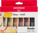 Royal Talens General Selection Set de vopsele acrilice Metallics 6 x 20 ml (<![CDATA[17820501]]>)