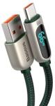 Baseus kijelző Kábel USB Type-C-hez, 66W, 1m, Zöld (CASX020006)